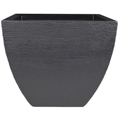 Tusco Tusco TUSMSQ20SL 20 in. Modern Square Planter; Slate TUSMSQ20SL